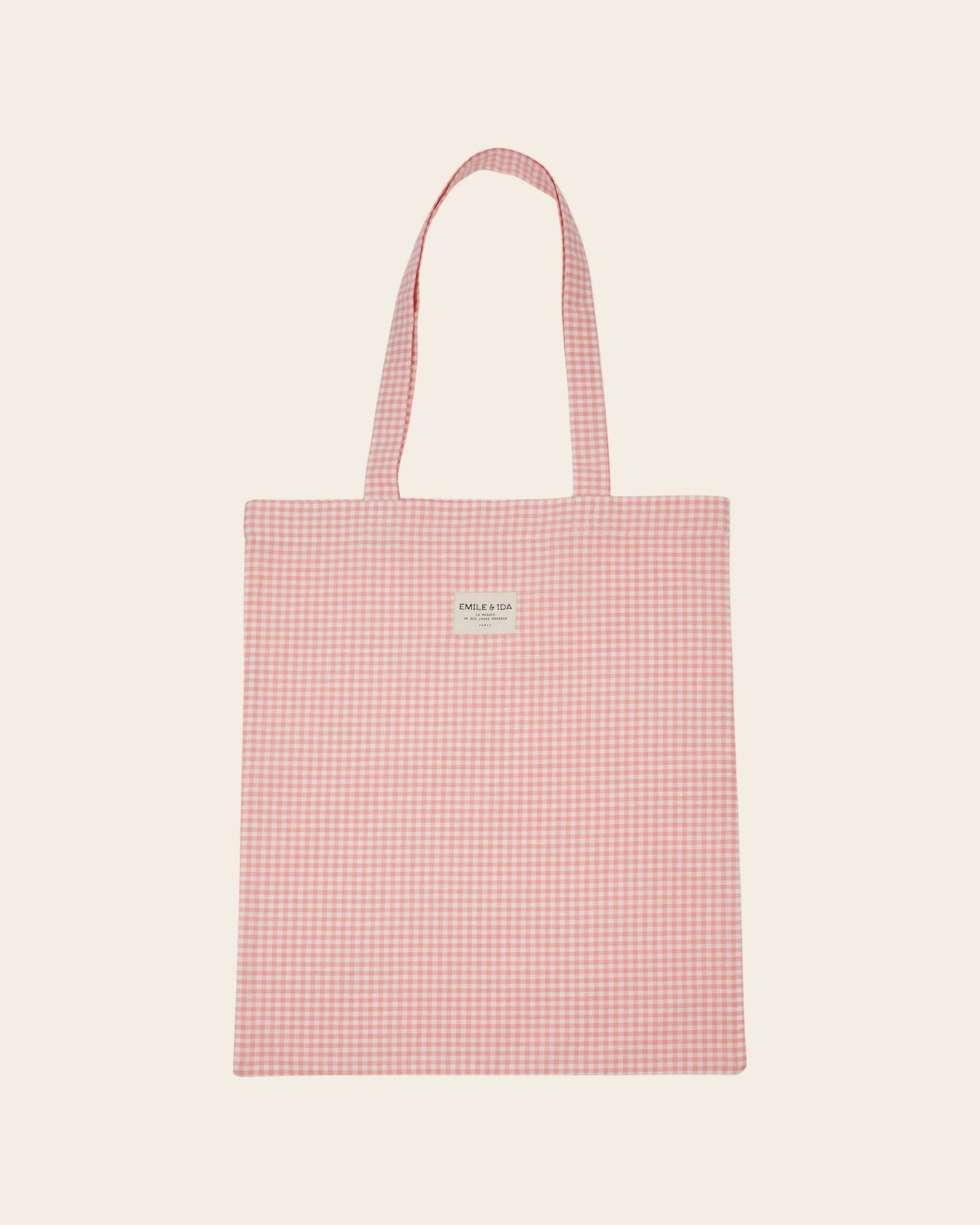 Emile et Ida | Totebag1 Vivi - Cream-Pink Floral Organic Cotton Tote
