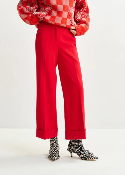 Essentiel Antwerp | Cropped Flared Pant - Vintage Pink Santa-Claus