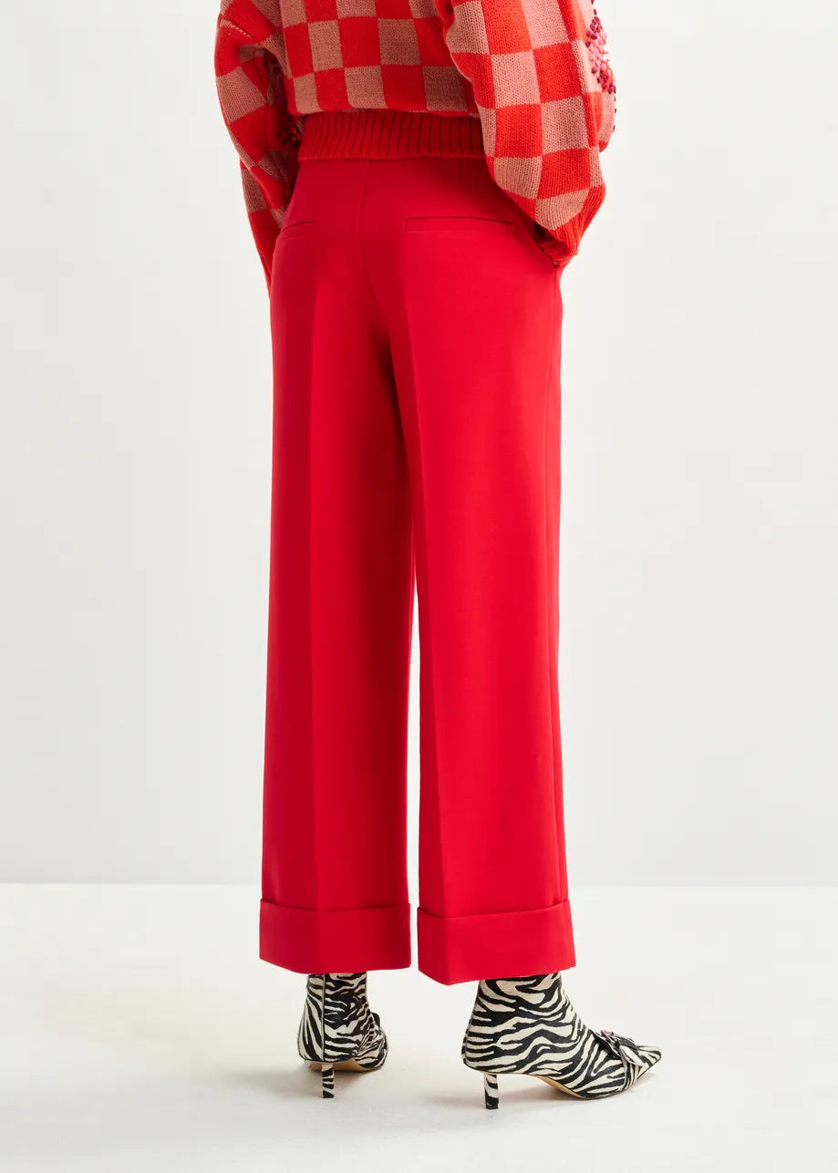 Essentiel Antwerp | Cropped Flared Pant - Vintage Pink Santa-Claus