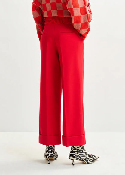 Essentiel Antwerp | Cropped Flared Pant - Vintage Pink Santa-Claus