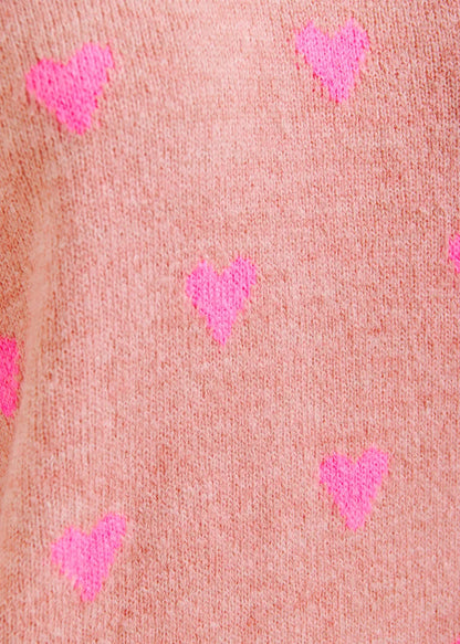 Essentiel Antwerp | Pullover Isa with Heart Intarsia - Relaxed Knit Granny-Underpants