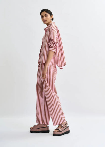 Essentiel Antwerp | Button-Down Blouse with Rhinestone Accents - Mint Young-Rose