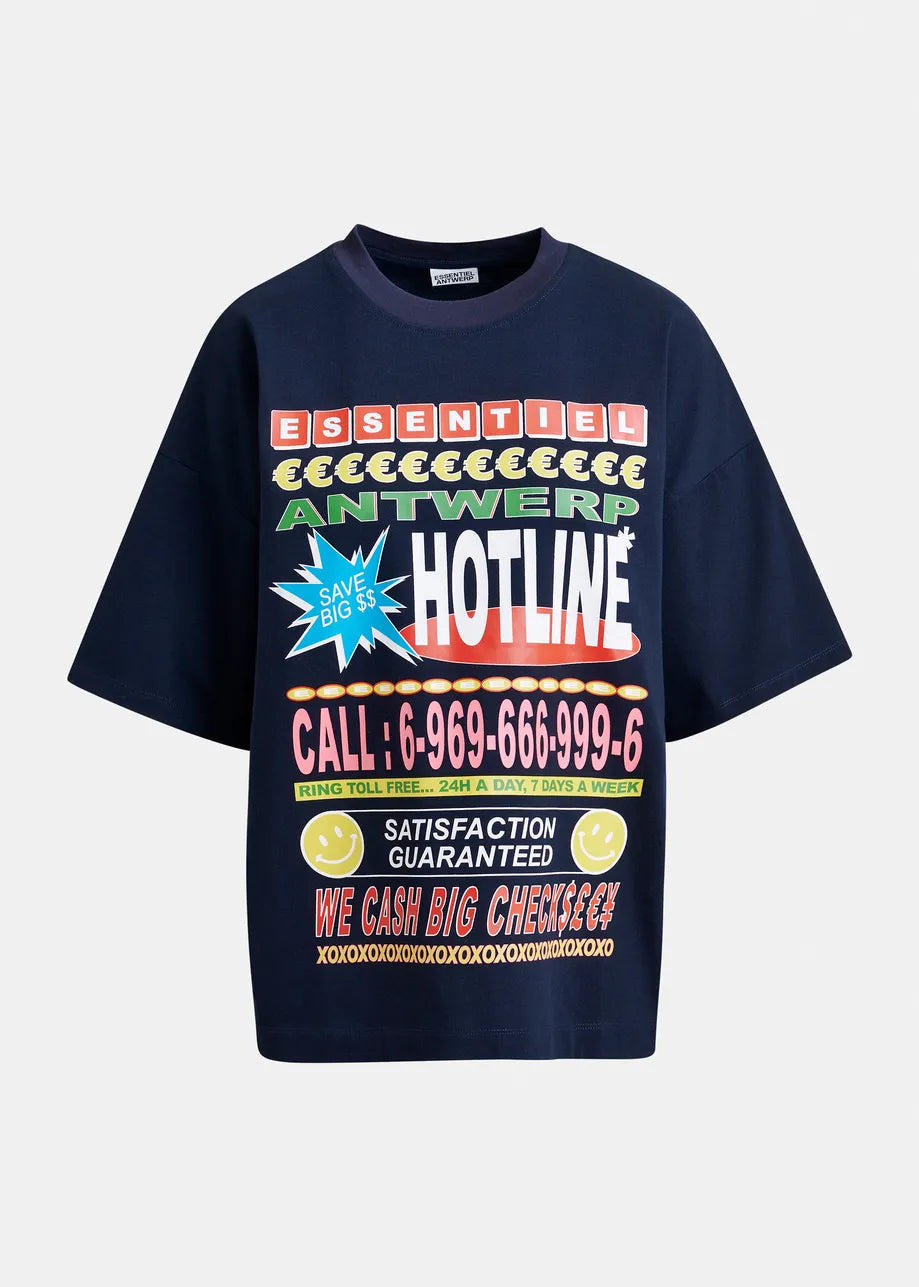 Essentiel Antwerp | Joggan T-Shirt in with Multicolor Print Dark-Night