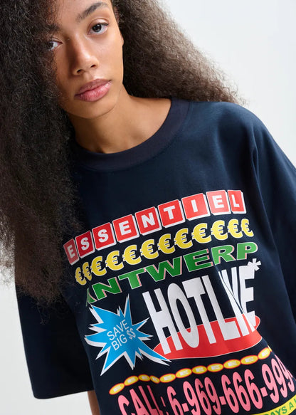 Essentiel Antwerp | Joggan T-Shirt in with Multicolor Print Dark-Night