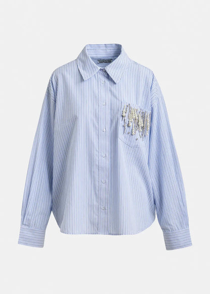 Essentiel Antwerp | Jommeke Oversized Cotton Poplin Shirt - White Off-White