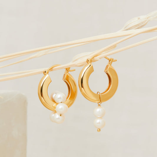 Earring 6boo0266 Florencia Perle-Blanc