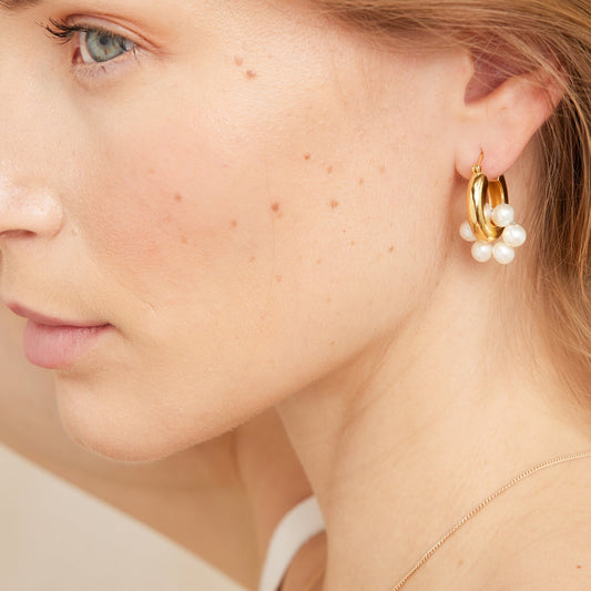 Earring 6boo0266 Florencia Perle-Blanc