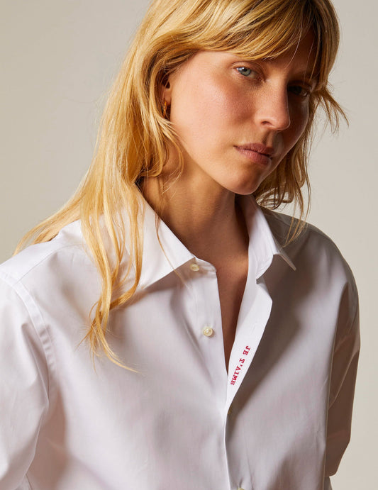 00fchjetaimeco0026 Je Taime Poplin Blanc-Rouge