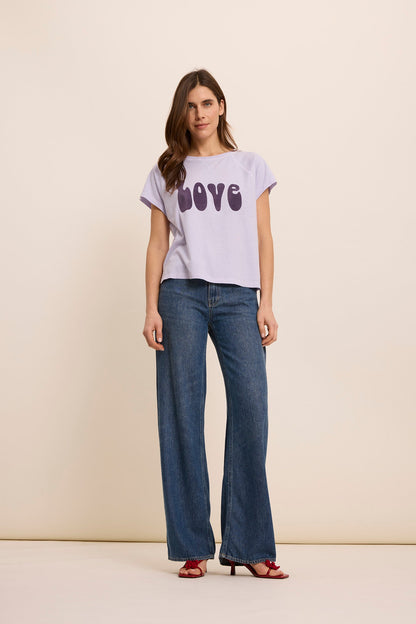 FIVE | Graphic Cotton T-Shirt - Straight Fit