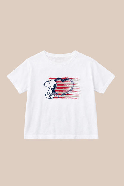 FIVE | Straight White Cotton Tee - Short Sleeve