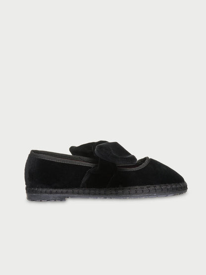 FLABELUS | Ballerina Lyra Black Velvet Slipper