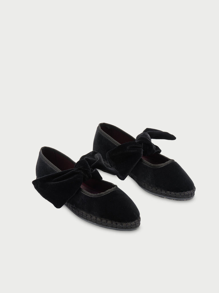FLABELUS | Ballerina Lyra Black Velvet Slipper