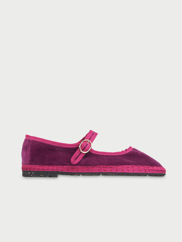 FLABELUS | Ballerina Nomi Magenta Flat - Low Cut Leather