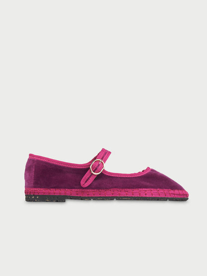 FLABELUS | Ballerina Nomi Magenta Flat - Low Cut Leather