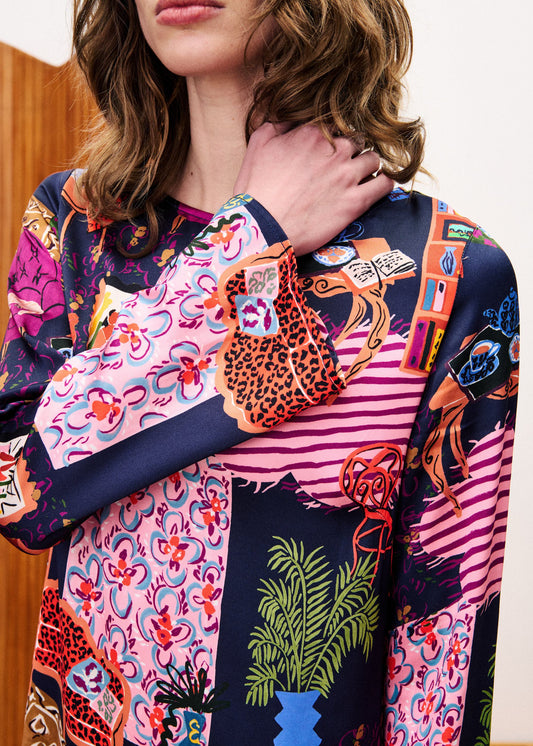Dress Chc25709 Ayurveda Print-Salon-Nuit