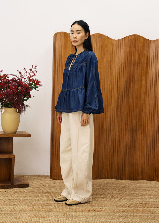 Denim Blouse Chc25683 Cixous Bleu-Jean