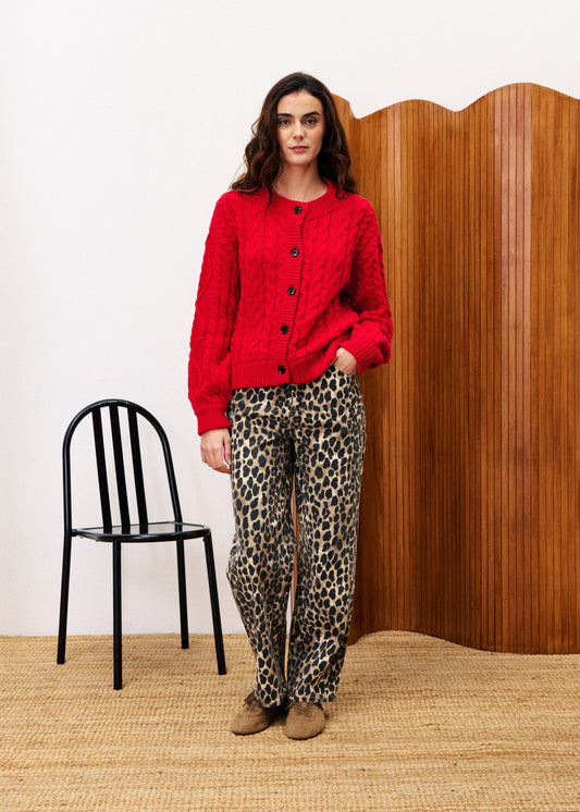 Cardigan Guimauve Rouge