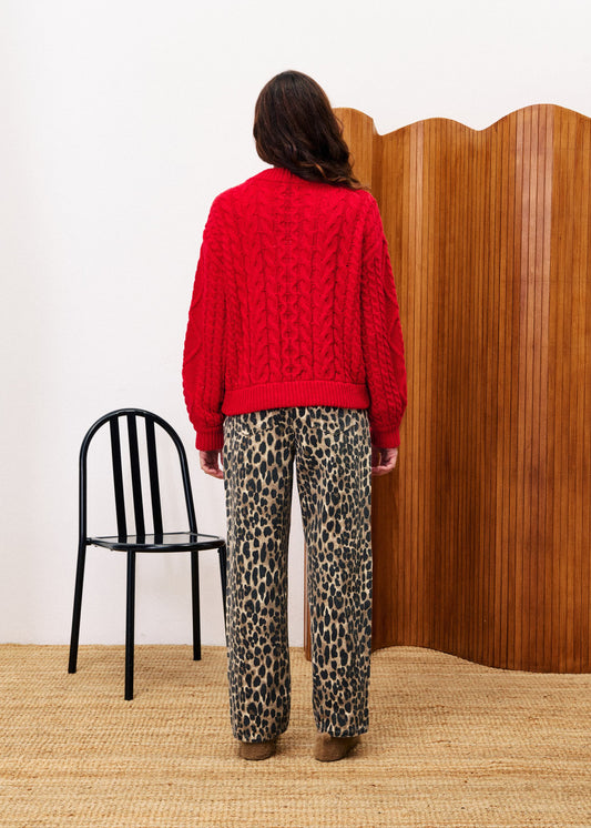Cardigan Guimauve Rouge