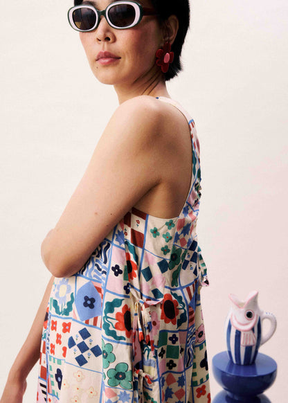 FRNCH | Korra Mix-Match Patchwork Dress - Asymmetric Hem