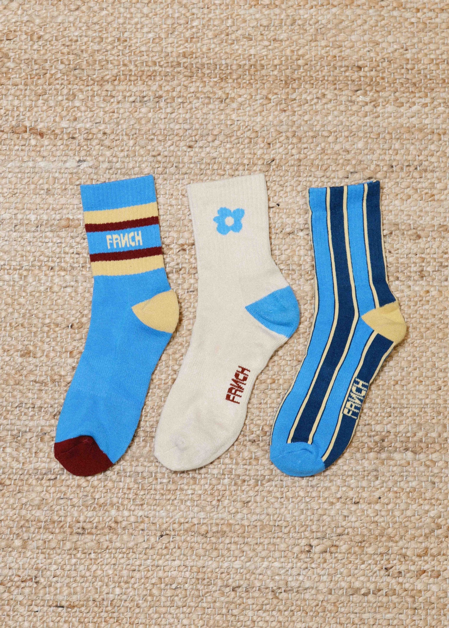 Socks Mura Bleu-Lavande