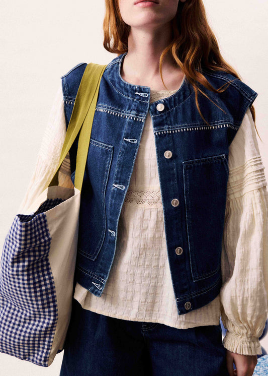 Denim Gilet Victory Bleu-Jean