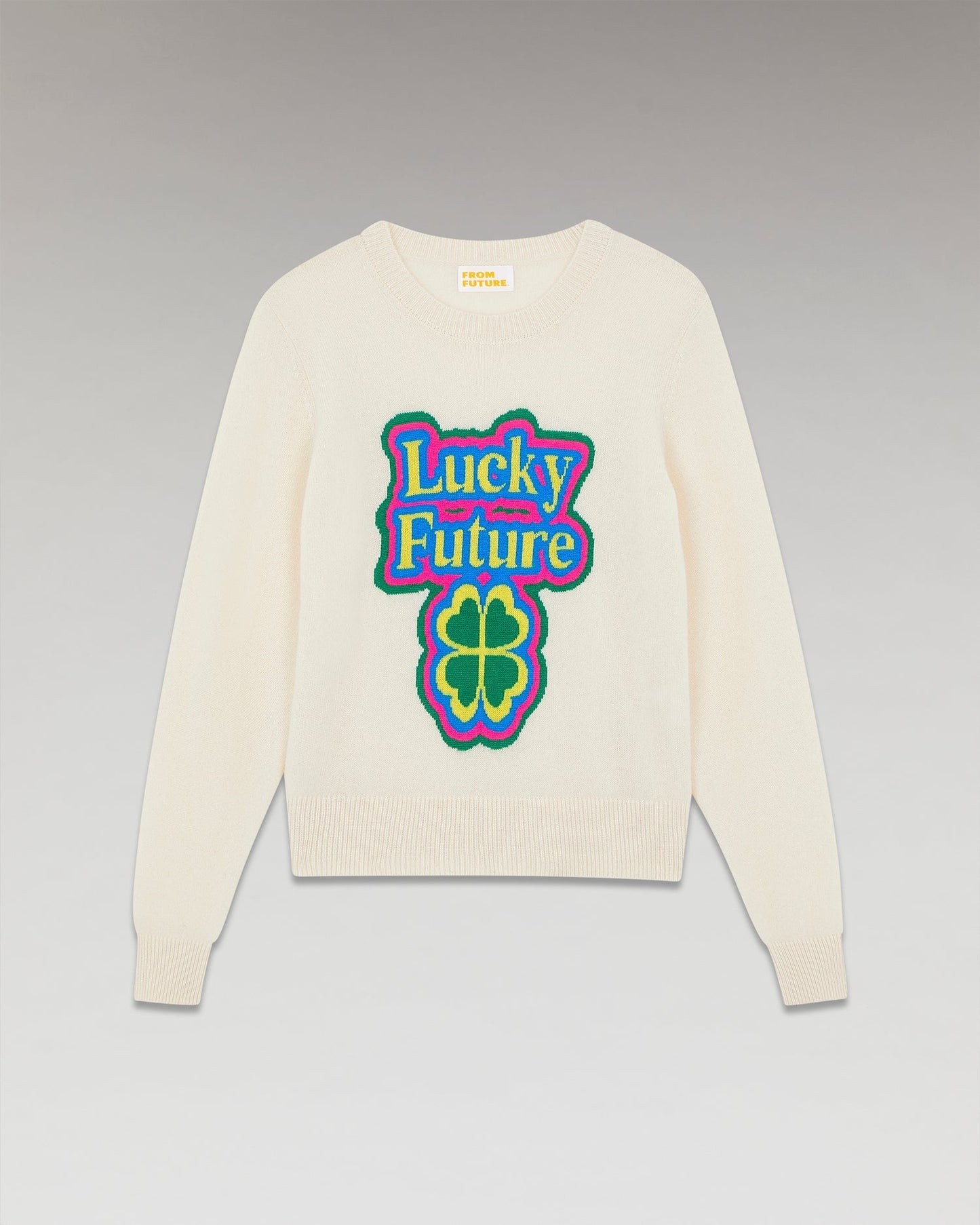 From Future | Lucky Future Short Cashmere Sweater - Grey Chine Gris-Chine