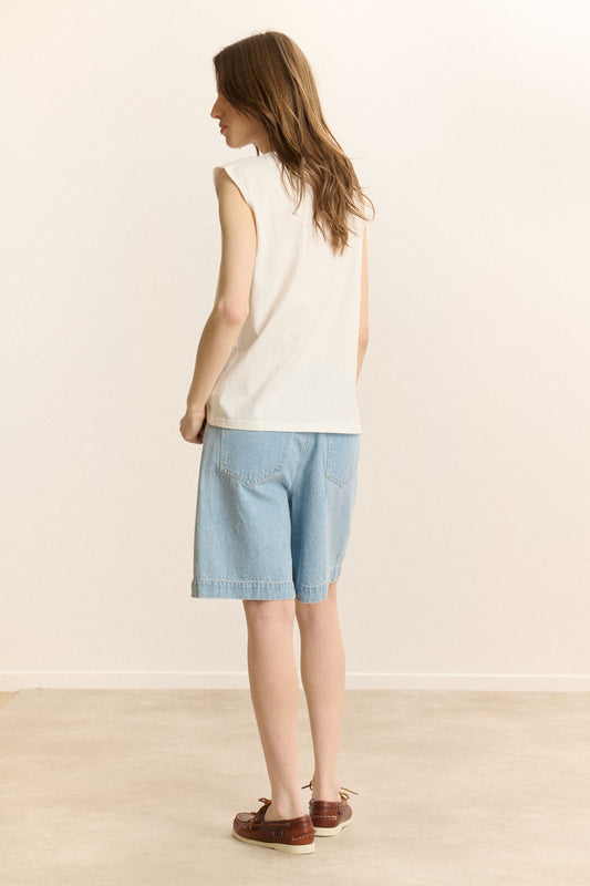 Tshirt Palmier 2215 Blanc