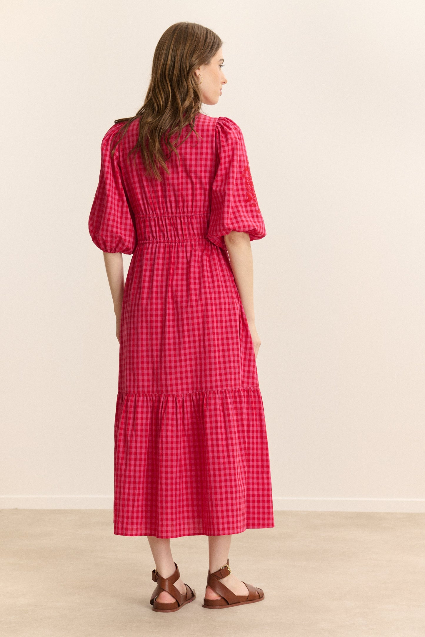 GARANCE | Vanina Sculptural Crepe Dress - Dusty Rose
