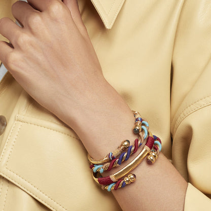Gas Bijoux | Bsari Bis Bracelet - Gilded Chain & Thread Metal