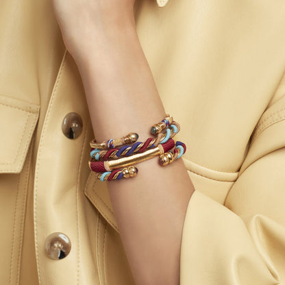 Gas Bijoux | Bsari Bis Bracelet - Gilded Chain & Thread Metal