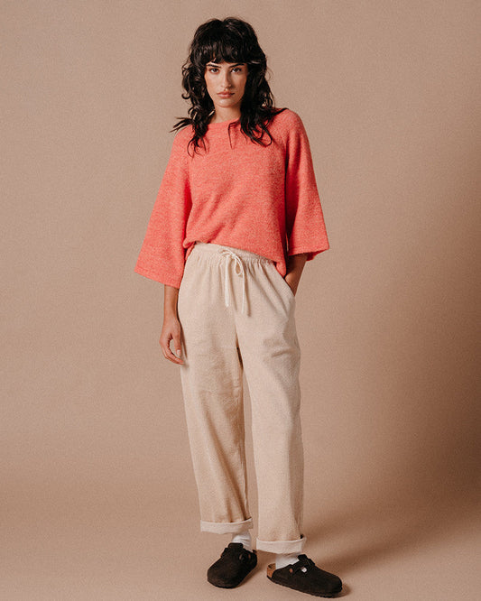 Grace & Mila | Liberty Corduroy Chino Pant - Ecru
