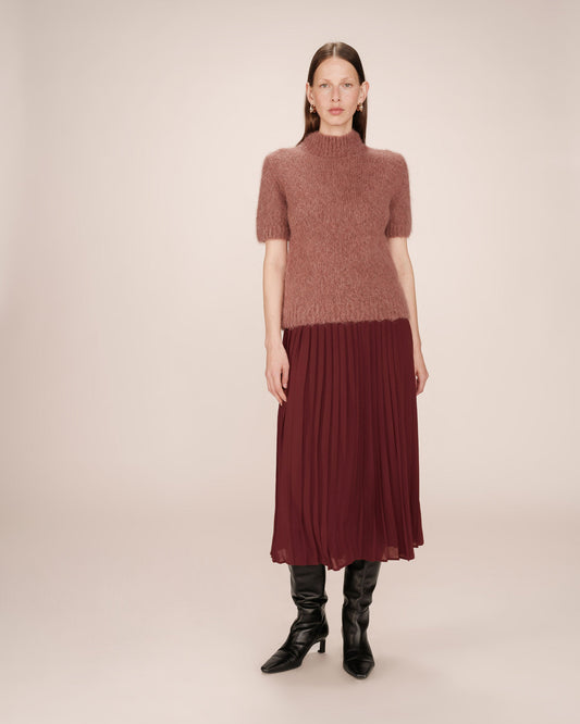 Skirt Fw2513024 Plisse Chocolat