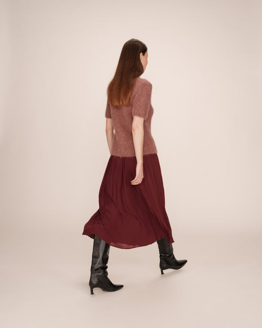 Skirt Fw2513024 Plisse Chocolat