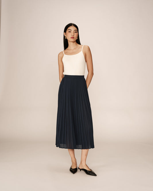 Skirt Fw2513024 Plisse Marine