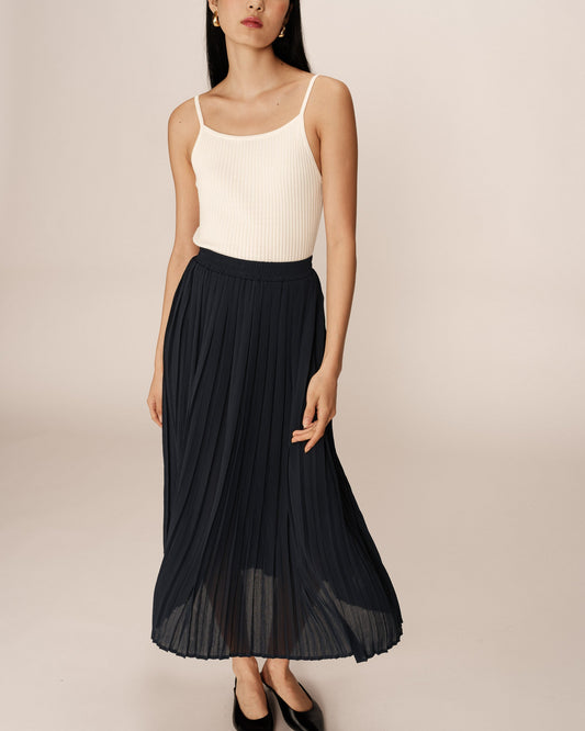 Skirt Fw2513024 Plisse Marine