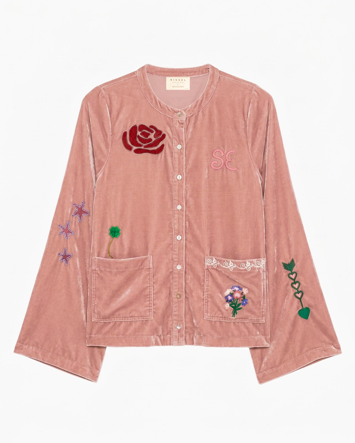 Sissel Edelbo | Hope Shirt Jacket -  Embroidery Pink