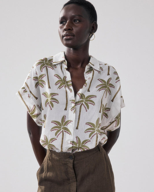 Women's Button-Down Shirt 100 Percent Cotton - Raw White