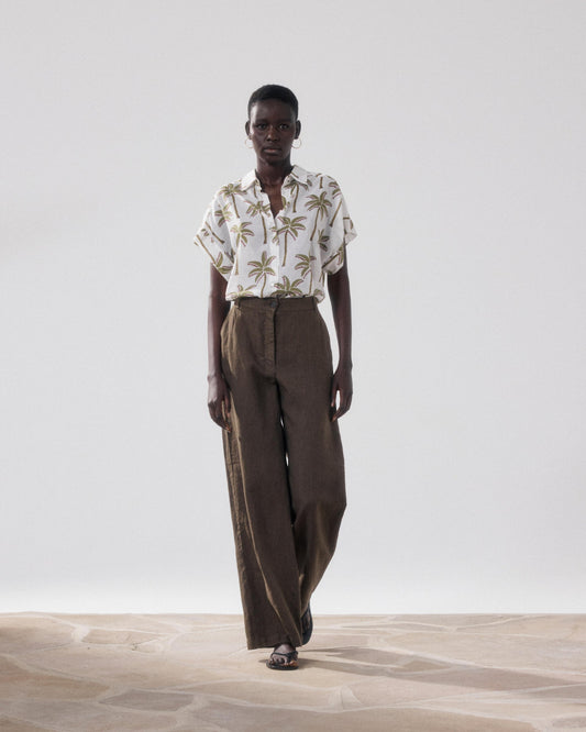 Women's Button-Down Shirt 100 Percent Cotton - Raw White
