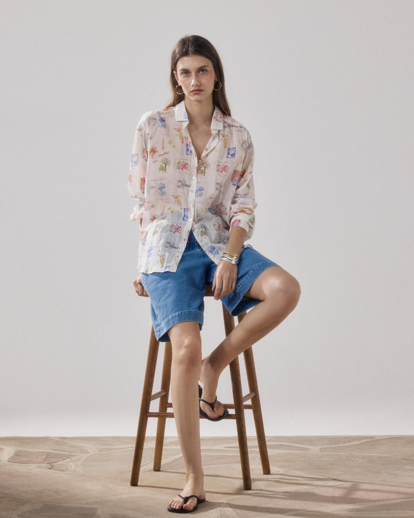Hartford | Charlot Blouse - Dropped Armhole, Mother-of-Pearl Buttons