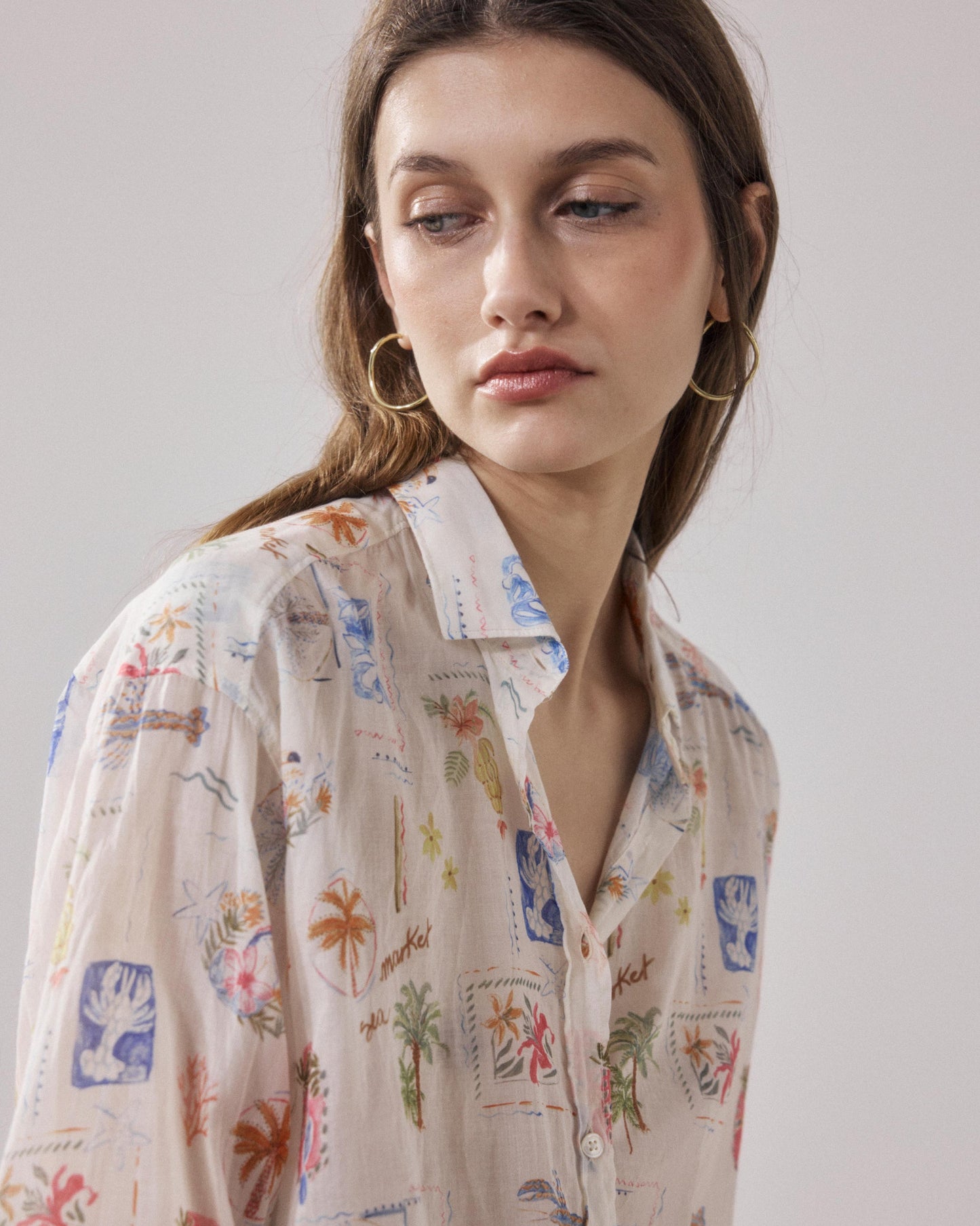 Hartford | Charlot Blouse - Dropped Armhole, Mother-of-Pearl Buttons