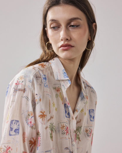 Hartford | Charlot Blouse - Dropped Armhole, Mother-of-Pearl Buttons
