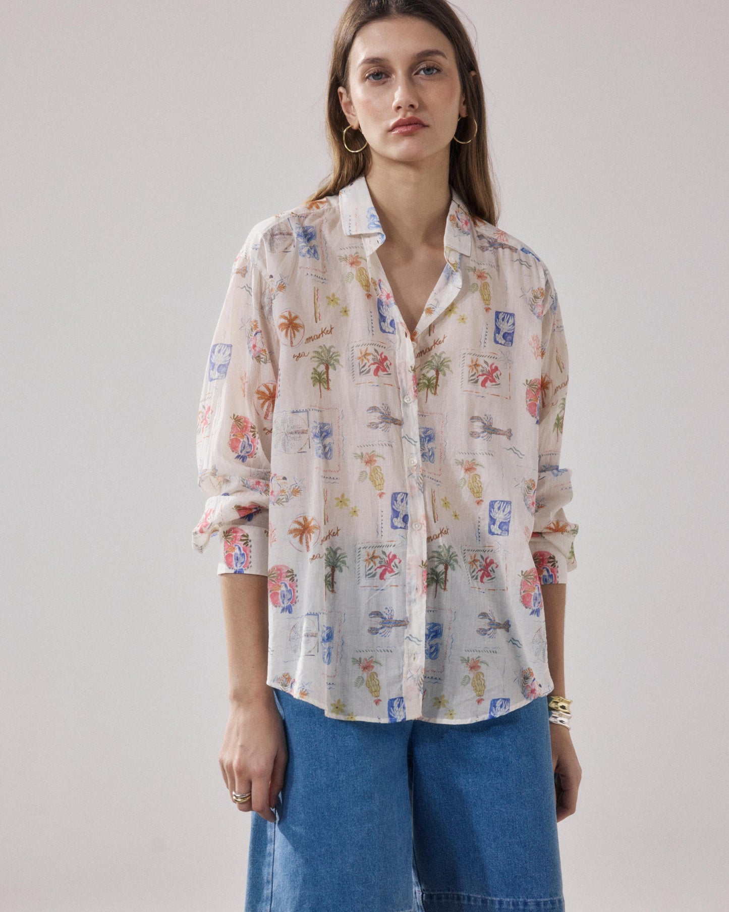 Hartford | Charlot Blouse - Dropped Armhole, Mother-of-Pearl Buttons
