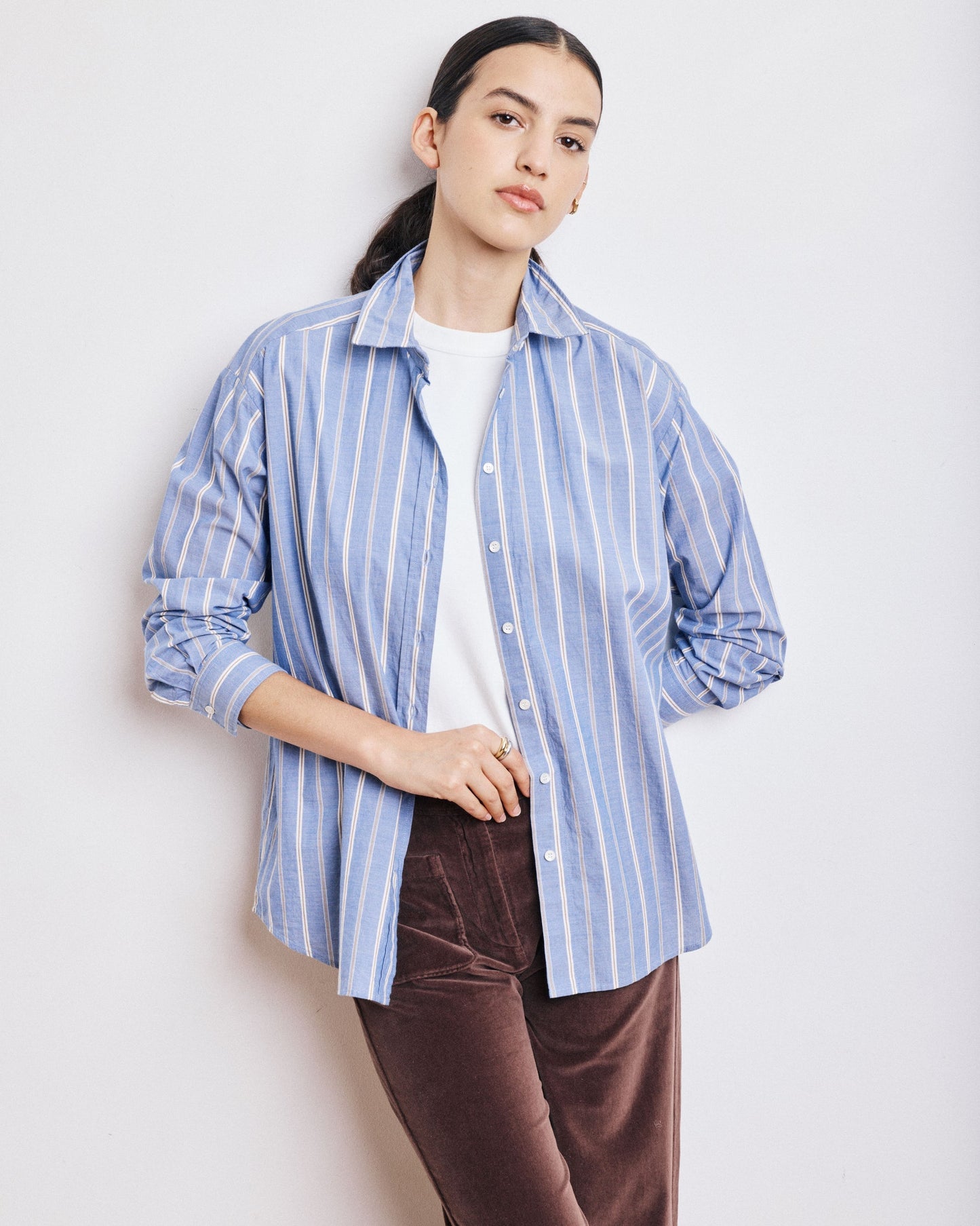 Shirt Cinema Bech635 03-Blue-White-Ocher
