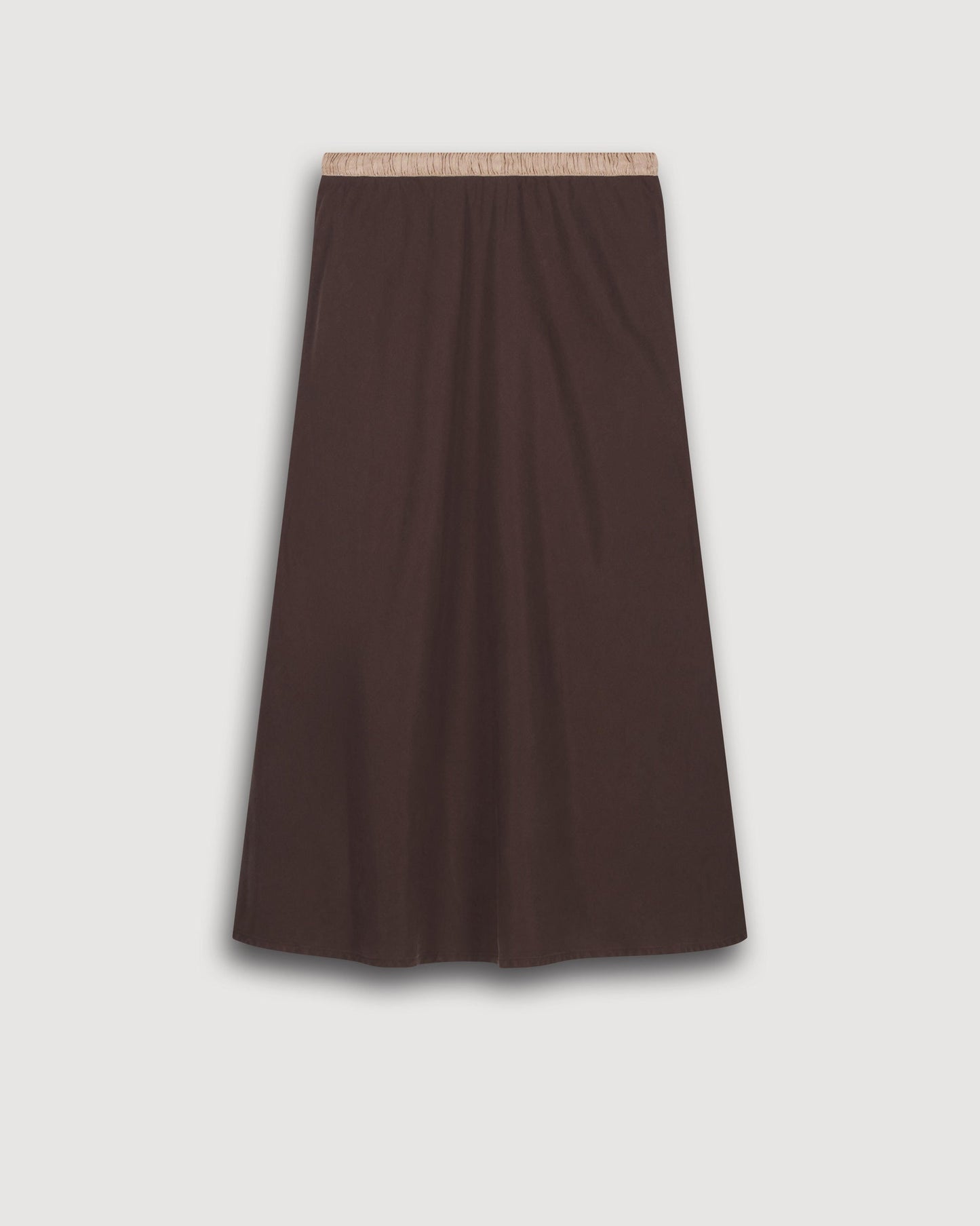 Women Skirt Polyester-Cotton Twill Blend - Wood Tone 29-Wood