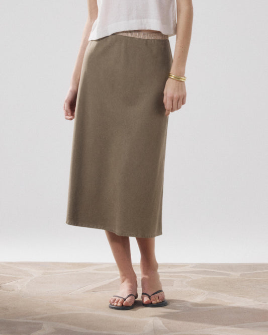 Women's Skirt 100 Percent Recycled Polyester Fabric - Safari 34-Safari