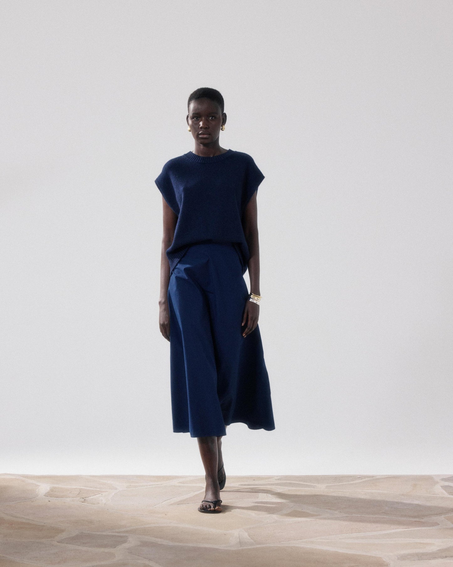 Hartford | Joyce Cotton Midi Skirt - A-Line 43-Night