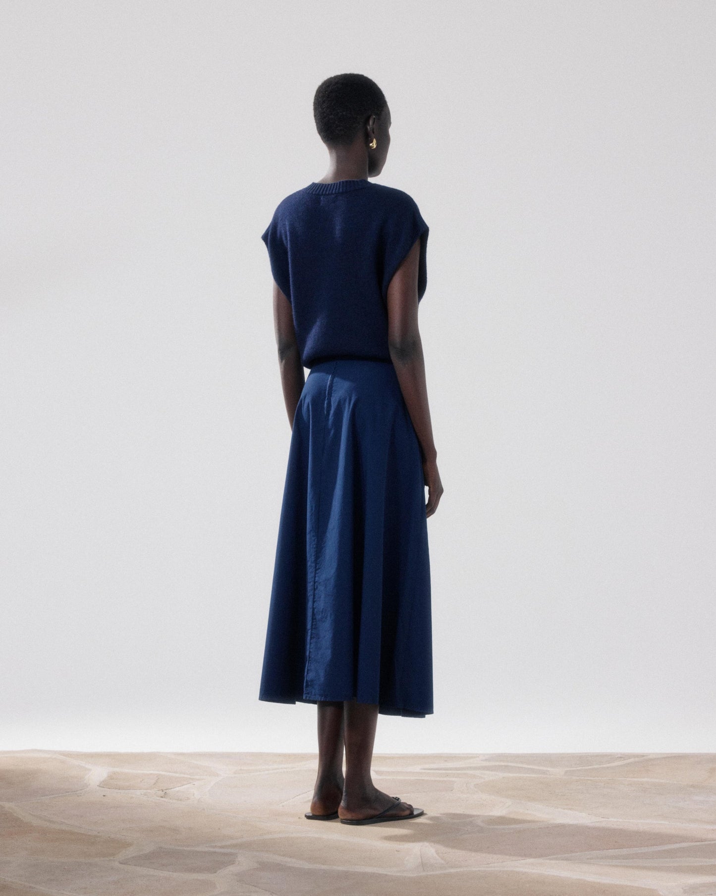 Hartford | Joyce Cotton Midi Skirt - A-Line 43-Night