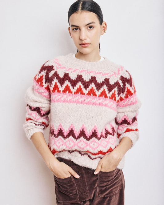 Pullover Magie Bend516 01-Ecru-Pink