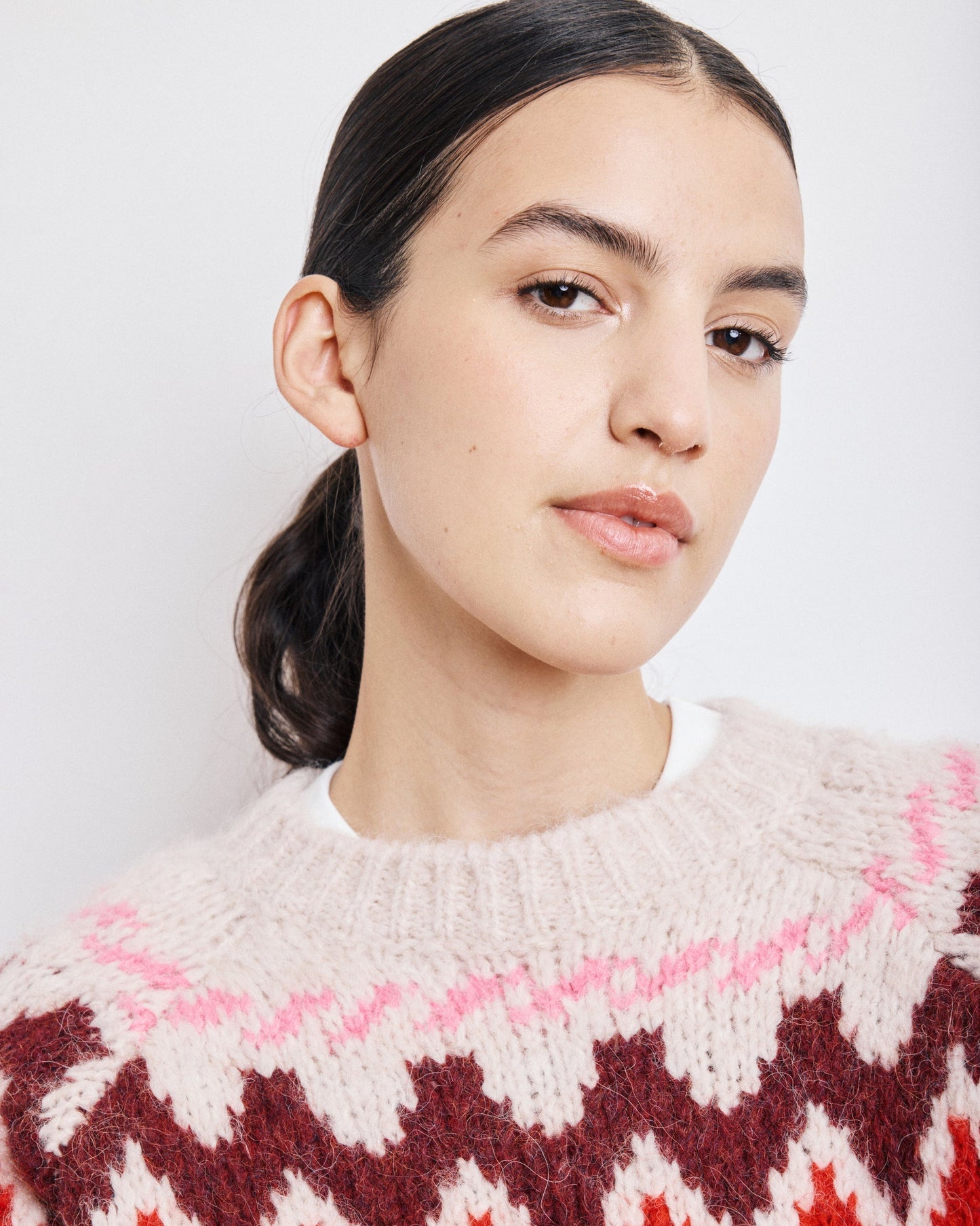Pullover Magie Bend516 01-Ecru-Pink