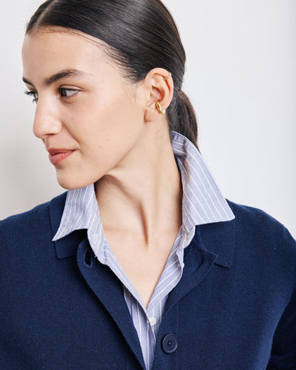 Cardigan Message Benq522 02-Navy